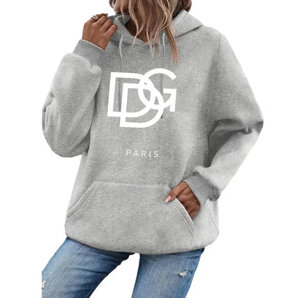 Printed Women Hoodie Casual Clothing Fashion Long Sleeve Hooded Pullover Personality Sweatshirts