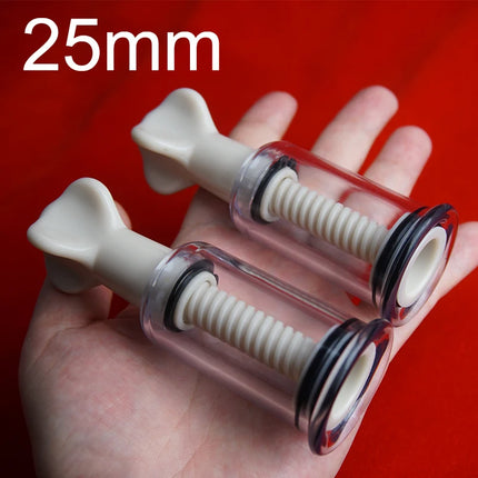 Clit Pussy Nippple Sucker Pump Vacuum Screw Clamp 2PCS Set,Breast Enlargement Enlarger Correction Sex Toy,Female Masturbation