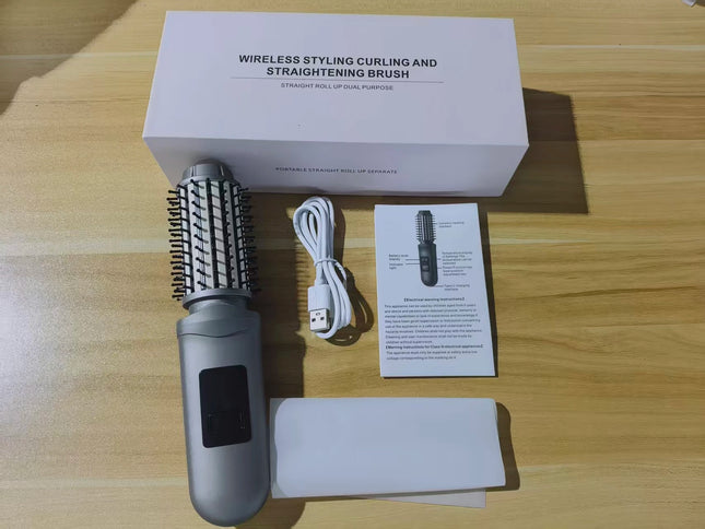 40mm Cordless Hair Styler | 360° Heating Volumizing Brush | Type-C Portable Styling Tool