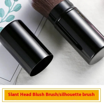 1pcs makeup tools  Powder/Blush Brushes Retractable Single Soft Loose Powder Blush Brush Portable Beauty Cosmetic Tool
