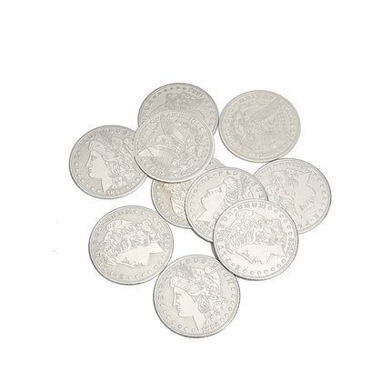 10 Palming Coins Morgan Dollar Version Super Thin Coin Magic Tricks Close up Magic Magia Magicians Prop Accessory Copy Coin