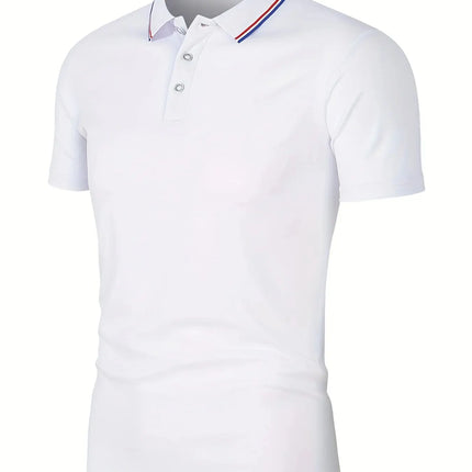 2025 Hot Sale Men's Summer Casual Breathable Comfortable Polo Shirt Men's Solid Color High Quality Short Sleeve T-Shirt