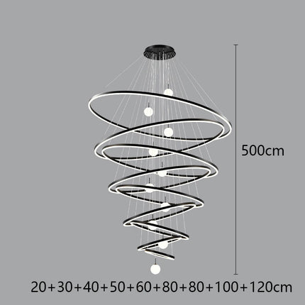 Modern home decor led lights pendant light lamps forstaircase Chandeliers for living room hanging light indoor lighting