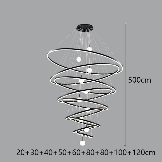 Modern home decor led lights pendant light lamps forstaircase Chandeliers for living room hanging light indoor lighting