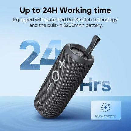 Tribit StormBox 2 Portable Bluetooth Speaker 34W Powerful Sound 360° Surround IPX7 Waterproof, 24-Hour Playtime for Camping