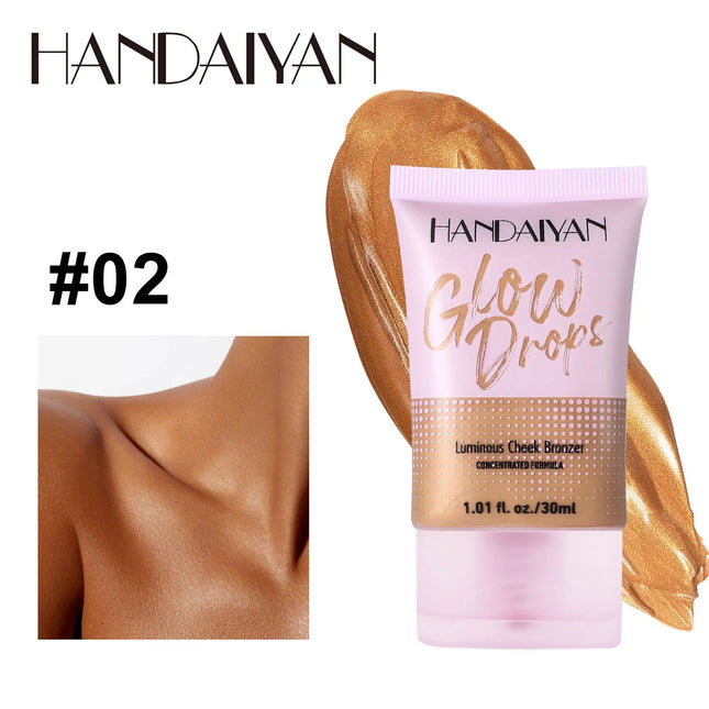 Tanning Liquid Foundation Cream Resistant Natural Wheat Bronzer Glow High Coverage Waterproof Face Base Vult Beauty Women Makeup