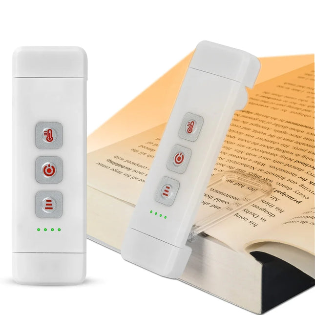 Clip-on Bookmark Book Light With Timer USB Rechargeable Reading Light Mini LED Reading Light Portable Bedside Desk Light Reading Lamp