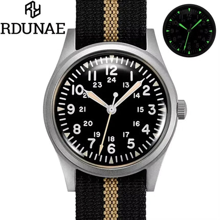RDUNAE RA03&Militado ML07 Military Quartz Watch Vintage G10 Miyota 2035 Movement Watches K1 Glass Stainless Steel Wristwatch