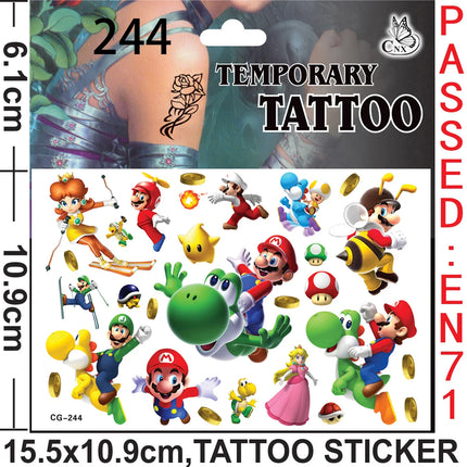 Super Mario Theme Birthday Party Supplies - Favors Gifts Stamps Bracelets Stickers Gift Bag Pinata Fillers Christmas Decoration