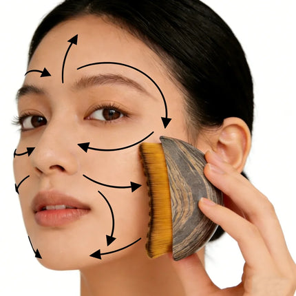 Facial Drainage Massager Lymphatic Contour Face Brush,chin &jawline Sculpting ergonomically Designed To Fit The Skin Precisely