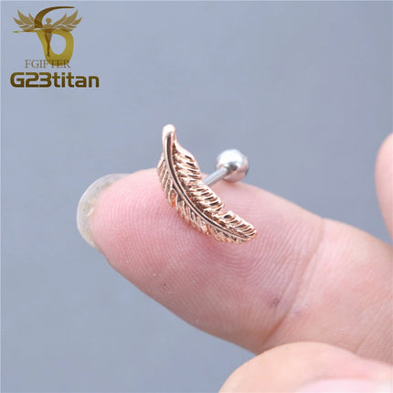 1pc Ear Cartilage Helix Earring 16G G23 Titanium Custom Barbell Screw Back Stud Earring Hypoallergenic Piercing Body Jewelry