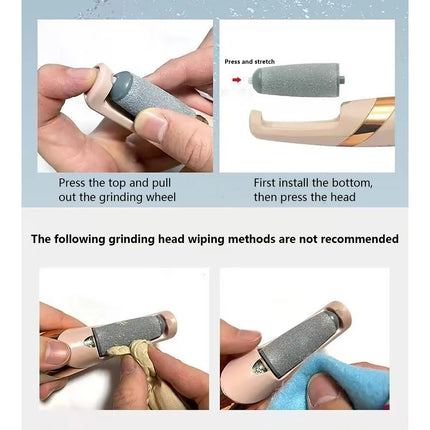 1 Set of Electric Foot Callus Remover, Rechargeable Dead Skin Remover, Callus Foot Skin Grinding Stone, Pedicure Machine