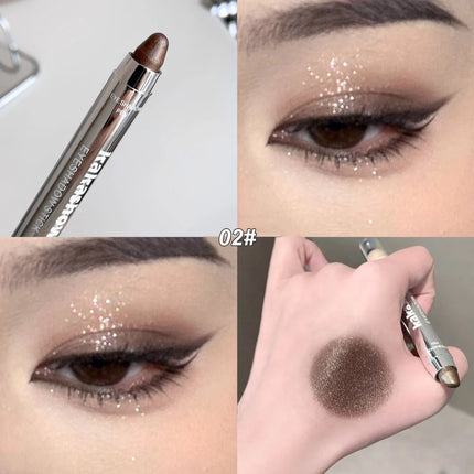 Metallic Glitter Eyeshadow Stick Matte Red Waterproof Shimmer Lying Silkworm Long Lasting High Gloss Pearlescent Eyeshadow Pen