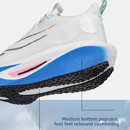 Unisex Carbon Board Running Shoes Professional Marathon Lightweight Bouncing Pad Breathable Ladies Stable Support Sports Shoes