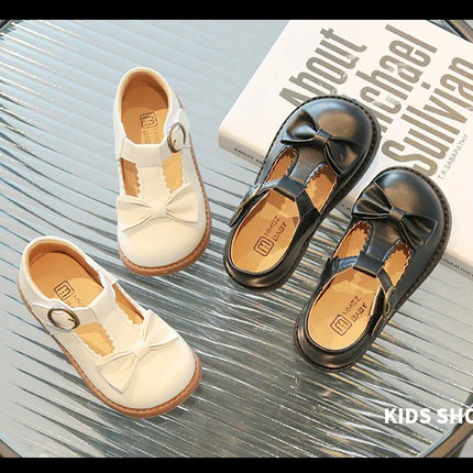 Girls Oxfords 2024 Spring Autumn Children Leather Shoes Girls Cute Sweet T-strap Shoes Toddler Girl Shoes School Performance