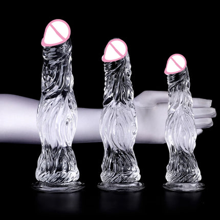24-30CM Crystal Dildo Butt Plug Soft Suction Cup Simulation Dildos Pagoda Huge Animal Ass Massager Plug Dilator Women Sex Toys