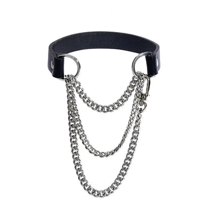 Genuine Leather Erotic Collar Punk Collar Choker Neckband Adult Couple SM Bondage Cosplay Luxury Necklace Personality Sex Toys