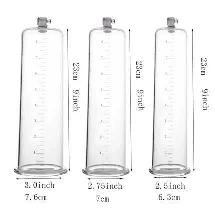 Acrylic Penis Pump 9 in SML XL XXL Acrylic Cup Accessories Sex Toy Tools Pene Enlarger Enlargement Adultos Sexy Toys for Men