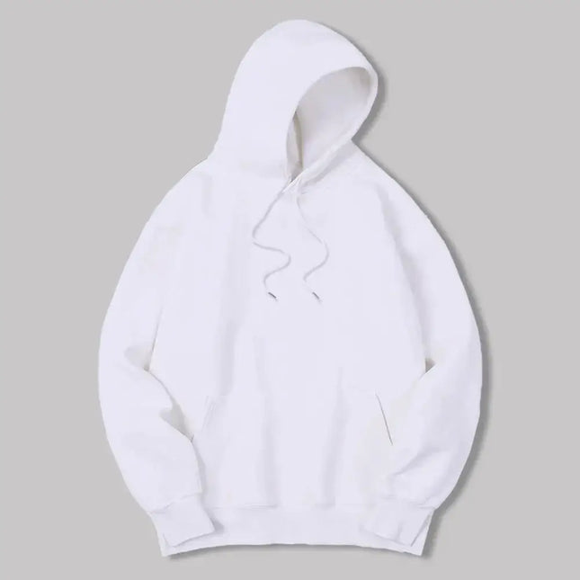 Masculino Cor Sólida Com Capuz Suéteres Masculino Camisola De Lã Quente Moda Roupas De Rua Solta Respirável  Hoodie Men