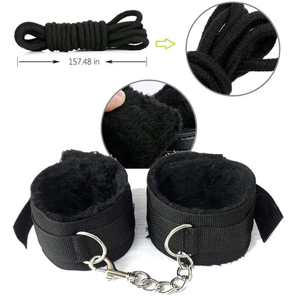 Leather BDSM Kit Handcuffs Sex Toys Games For Couples Body Harness Cuffs Bondage Straps Erotic Adult Sex Toys for Party Sexy