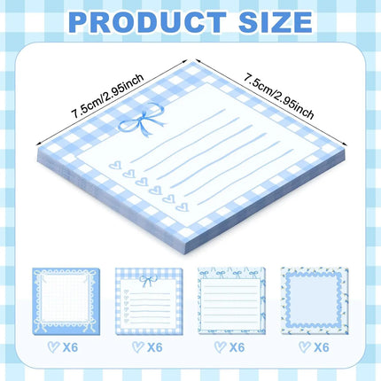 1pc Pink Bow Sticky Notes，Ins Style Self-Adhesive Tear-Off Notepad To Do List Stickers，Office School Memo Pad Reward Gift