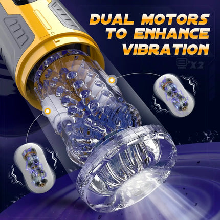 Automatic Male Masturbator Cup Telescopic Thrusting Rotating Sucking Vibrator Pocket Pussy Adult Sex Toy for Men Penis Supplies