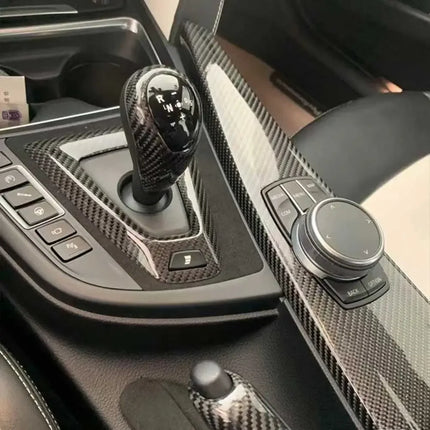 LHD RHD For BMW M3 M4 F80 F82 F83 Coupe M Performance 2014+ Genuine Carbon Fiber Replace Gear Knob Handbrake Console Panel Cover