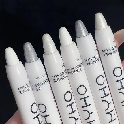 Glitter Highlighter Pen Pearlescent Lying Silkworm Pencils 1Pc Waterproof Long-lasting Brightening Eyes Stick Silver Eye Make Up