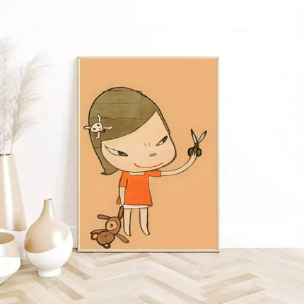 Y-Yoshitomo Nara Art Lovely melancholy Poster  HD sticky wall waterproof home living room bedroom Dorm bar aesthetic decoration