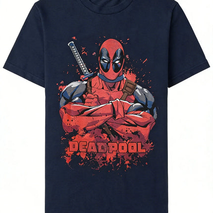 Marvel Deadpool Comic Printed Cotton T-shirt for Men and Women Fashion Street T-shirt Clothes Spring/Summer New Collection