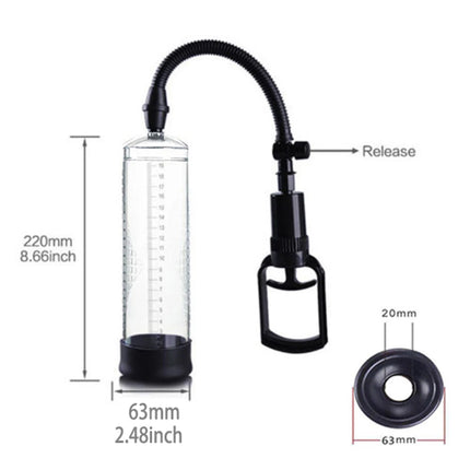 Male Manual Penis Pump Penis Enlarger Negative Pressure Vacuum Pump Big Dick Erection Enhancement Trainer Equipment Adult SexToy