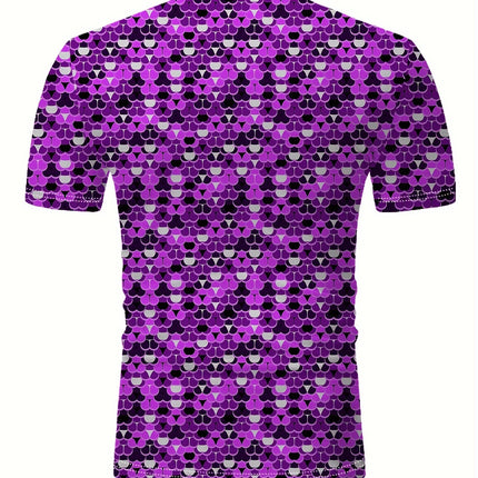 Men's Fun Golf Button Polo Shirt for Outing, Casual Sports Top, Fashion Gift T-shirt, Short Sleeve Polo Shirt