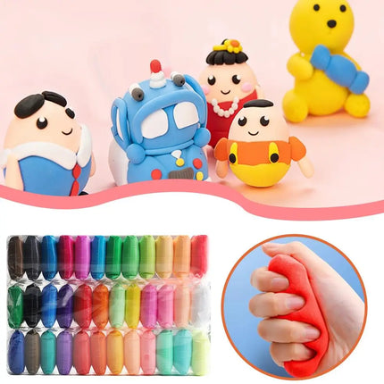 Magic Non Toxic Air Dry Clay Kit with Vibrant Colors and Deluxe Tools for Kids Toddlers Creative Art Modeling Projects