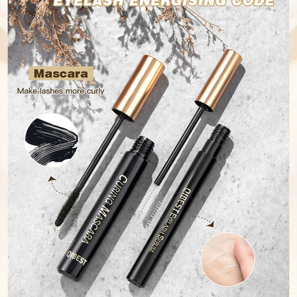 QIBEST Eyelash Makeup Set Eyebrow Eyelash Growth Serum Nourishing Enhance And 4D Black Mascara Curling Thick Lengthening Eyelash
