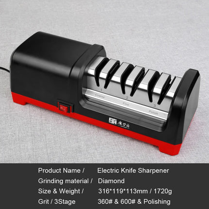 TAIDEA Professional Electric Knife Sharpener EU PLUG Grit 360/600# and Polishing Sharpening Stone GrindStone Power 18W