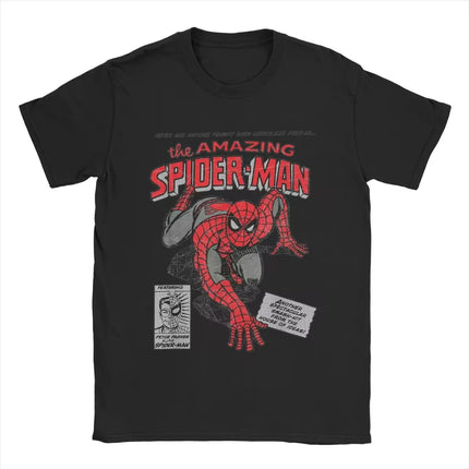 Spider-man Spiderman Movie Retro Comic Men T Shirts Fashion Tees 100_ Cotton Round Neck T-Shirt Spring/Summer New Collection