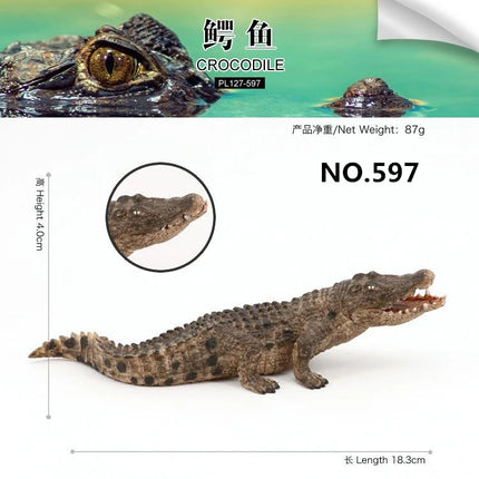 White/Brown/Green Realistic Crocodile Action Figures Solid Simulation Animals Model Decoration Toys For Children Christmas Gifts