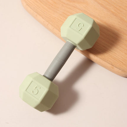Baby Teething Toy Rattle Dumbell Infant 5kg Teether Chewing Silicone 0-2 Years