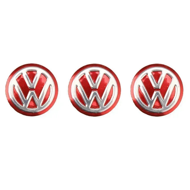 3PCS Car Metal Emblem Stickers Auto Remote Key Logo For  Volkswagen VW GTI Rline Passat Golf Polo Touareg Jetta Tiguan 14mm