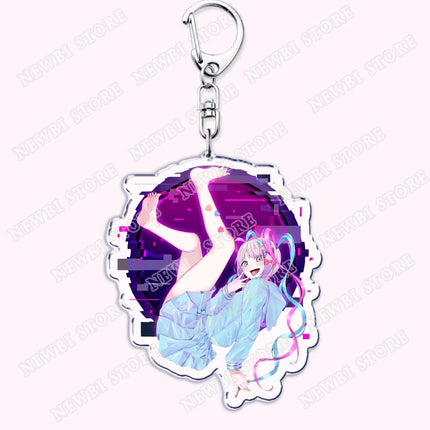 Video Game Ame Chan Keychains for Women Accessories Needy Streamer Emoji Cat Overload Girl Overdose Keyring Fans Friends Gifts