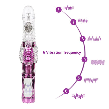 Automatic Stretch Rotate Vibrators For Women Clitoris Stimulator Vaginal Anal Plug Fake Dildos Female Masturbator Sex Toys Adult