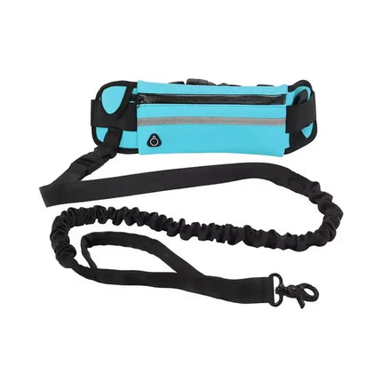 High Visibility Hands-Free Dog Leash Pet Leash Reflective with Waist Bag Retractable Elastic for Running&Walking Pet Supplies HD