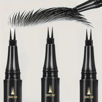 1PC Ultra-Fine Pointed Eyebrow Pencil - Waterproof, Sweat-Resistant, Long-Lasting Natural Look. It Features a Dual-Ended Tip