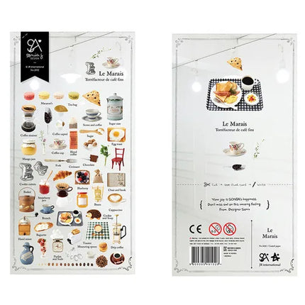 Suatelier Foods Stickers Aesthetic Scrapbooking Cute Junk Journal Ephemera Korean Deco Sticker Planner Diary DIY Craft Supplies