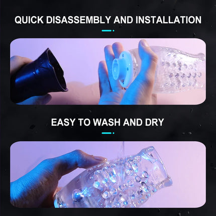 Automatic Electric Piston Rotating Sucker Male Blowjob Masturbator Cup Vagina Dildo Real Oral Vibrator Sex Toys for Men Machine