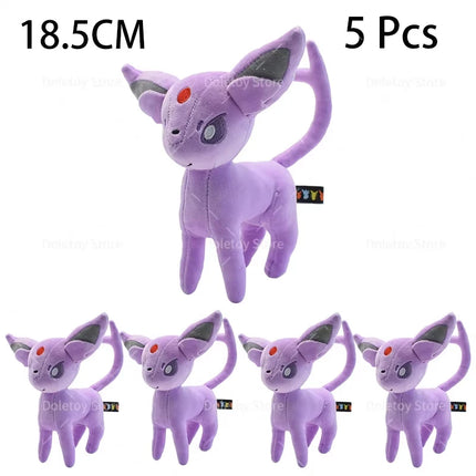 Wholesale Pokemon Plush 5Pcs/Lot Mimikyu Caterpie Oddish Garchomp Phantump Umbreon Sylveon Stuffed Animal Peluche Christmas Gift