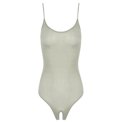 Womens Sexy Bodycon Bodysuit Exotic Teddies Adjustable Strap See Through Lingerie Tights Stretchy High Cut One Piece Swimsuit