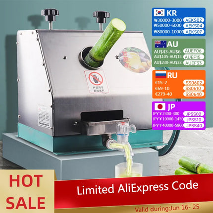 Manual Sugarcane Juicer Commercial Sugarcane Juice Sugar Cane Juicer Making Mach Ine Stainless Steel Juicer
