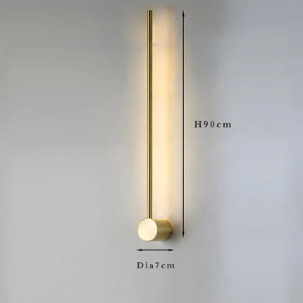 Nordic Art Design Minimalist Long Line Wall Lamps Modern Simple Living Room Home Decoration Luxury Hotel High-end Wall Light LED