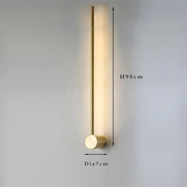 Nordic Art Design Minimalist Long Line Wall Lamps Modern Simple Living Room Home Decoration Luxury Hotel High-end Wall Light LED